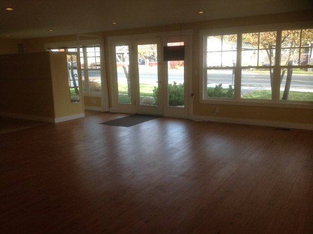 View from powder room toward Galveston Ave. View from powder room